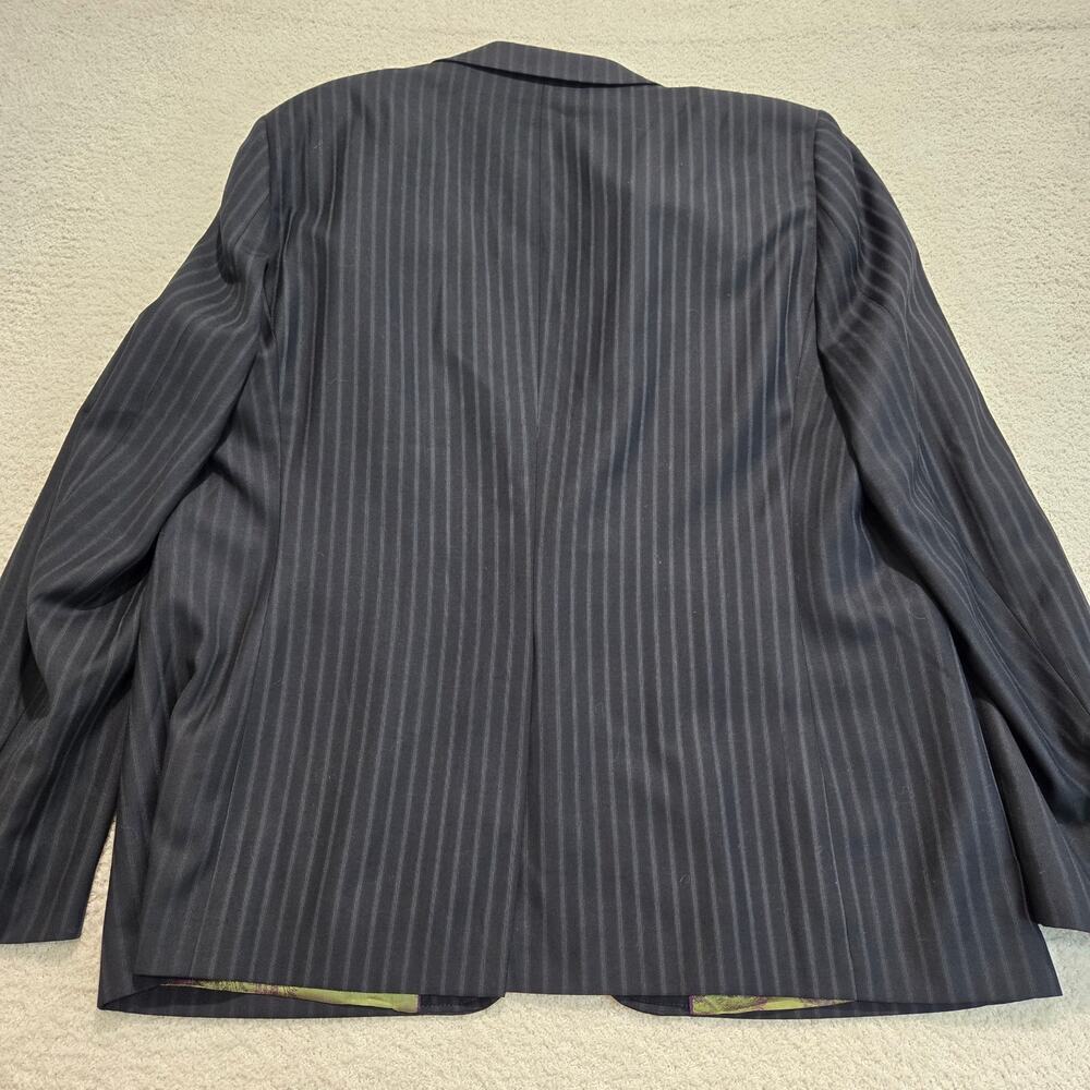 Ted Baker London Single Breasted Black Pinstripe Suit Jacket Men's 47 - Picture 6 of 15